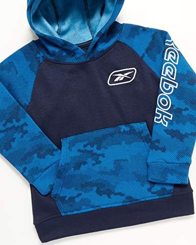 Комплект за бягане Reebok за най-малките момчета - мек вълнен плат Пуловер с качулка от 3 теми и спортни