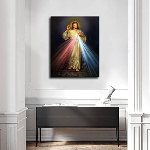Божественото Милосърдие Исус Христос Плакат Платно Картина Печат на Стенно Изкуство Модерен Клас Кухня (08x12