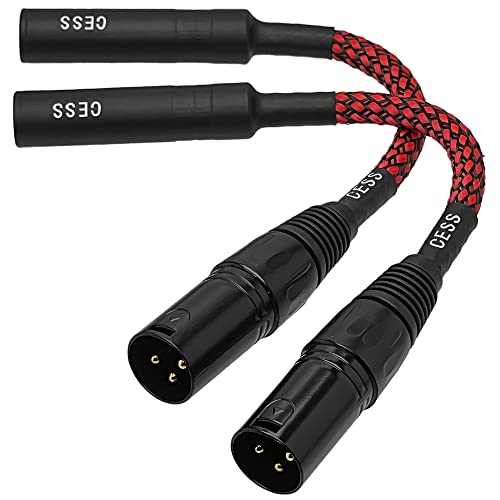 CESS-239 XLR-1/4 TRS/TS, Стерео 6,35 мм и Къс кабел за свързване към XLR-штекеру, 2 комплекта