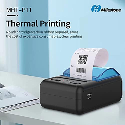 HUIOP MHT-P11 58 мм Преносим Термален Принтер Проверка Поддържа Връзка BT/USB Супермаркет, Ресторант, Склад