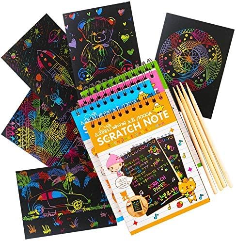 4 Цветни мини-Бележник и 4 Дървени Писалка, Бележник за съставянето на Rainbow Art, най-Добрите Пособия за рисуване - най-Добрата хартия за рисуване за деца