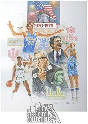 Литография Лари Берда с автограф 22x28 - БАН COA /950 - Изкуството на НБА с автограф