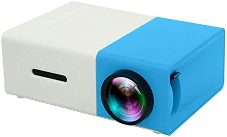 Преносим мини проектор за домашно забавление Raxinbang Мини проектор с подкрепата на мобилния хранене HD 1080 (син цвят)
