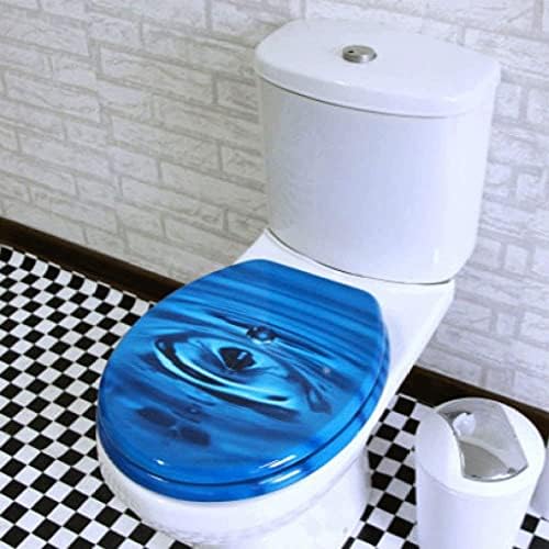 Капак на тоалетната чиния LIRUXUN - Седалка за тоалетна с хромирани панти бавно се затваря и никога не отстегивается