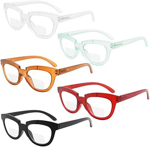 Eyekepper, 5 Комплекта Бифокальных Очила За четене, Женски Бифокални Ридеры във формата на полумесец