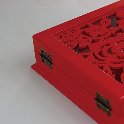 OLizee® Creative дървена кутия за спомен от детските зъби в китайски стил с бутилка маша