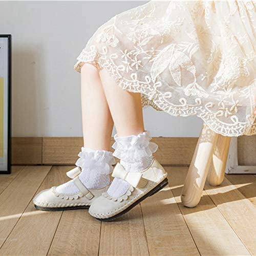 Дантелени памучни Чорапи За Малки Момичета YUEN, Удобни Чорапи В Стил Принцеса С Кружевными Накъдрен
