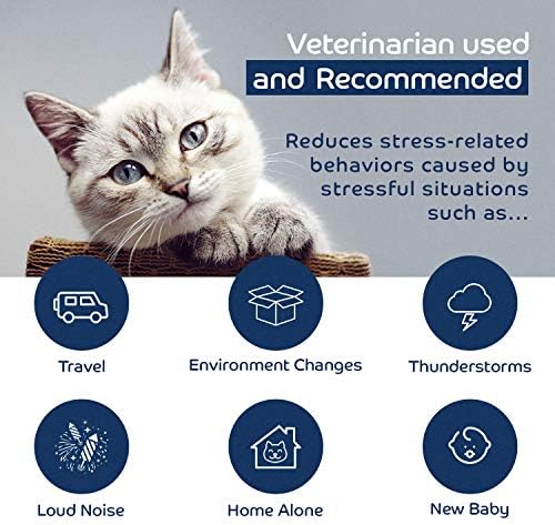 Естествен успокояващ нашийник за котки, намалява тревожността, Регулируем размер, подходящ за всички котки, трае
