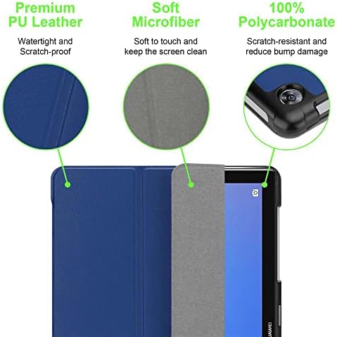 Калъф за таблет Cadorabo, съвместим с Huawei MediaPad M5 Lite 10 (10,1 Zoll), от Джърси Тъмно синьо - ултра тънък Защитен