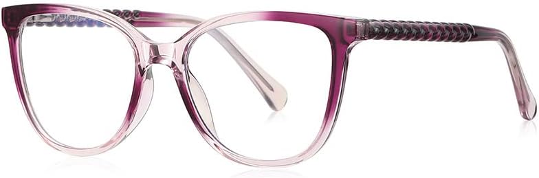 Квадратни Очила за четене RESVIO за Жените и Мъжете, Са за Очила за четене на Пролетта Панти Ръчно изработени, Прозрачни, Розово-Лилаво