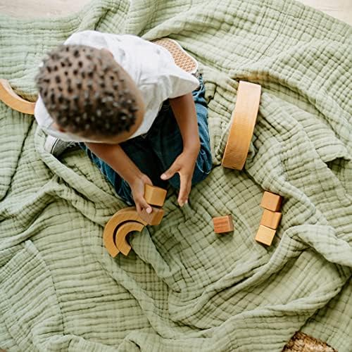 Малко Памучно Муслиновое одеяло с единорогом и папоротником X-Large | Памук | Супер Мек | За деца и възрастни