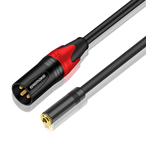 Аудио кабел DREMAKE XLR Male-3,5 мм, Стереокабель 6 ФУТА, които не са симетрични 3,5 мм-3-Пинов XLR-Штекерный