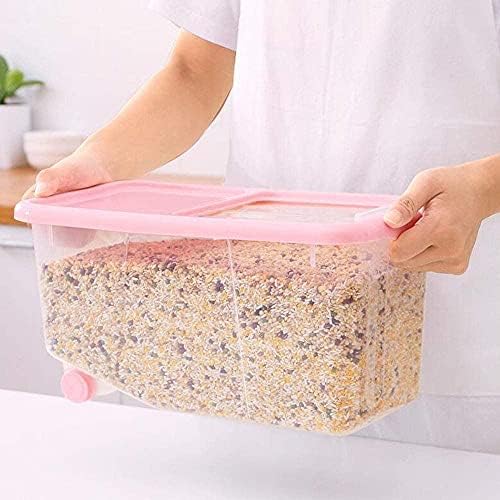 Контейнер за съхранение на ориз за съхранение на хранителни продукти, Пластмасова Кофа за ориз за съхранение, Кофа