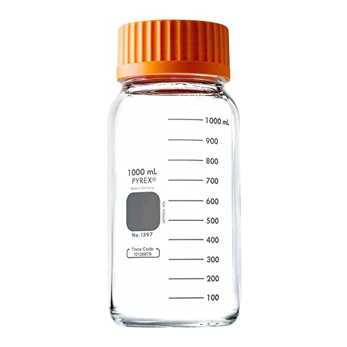 Цилиндрична бутилка за съхранение на средствата за масова информация borosilicate стъкло Corning Огнеупорно стъкло с широко