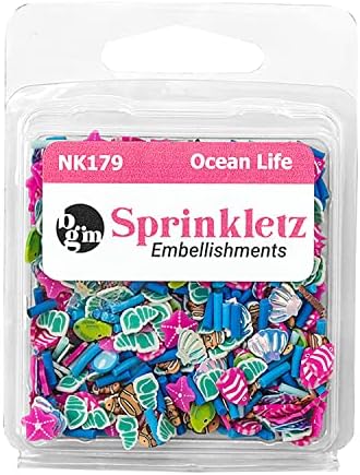 Копчета В Изобилие, Пръскачки За украса със собствените си ръце, частици от Полимерна Глина 36 грама - 3 опаковки Ocean Life