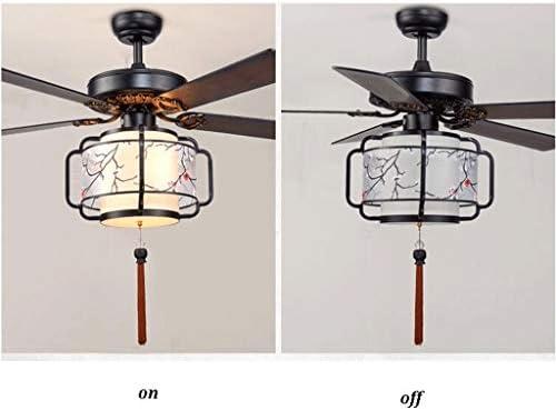 Вентилатор на тавана HIGOH с Подсветка,Китайски Вентилатор на Тавана, Лампата За Дневна, Спалня, Вентилатор,