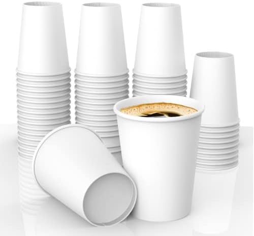 50 Опаковки, картонени чаши Кафе на 8 унции – за Еднократна употреба кафени чаши – Празнични Чаши за студена и топла вода,