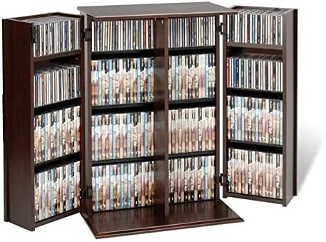 Atlin Проектира 34-инчов Малък Мултимедиен шкаф Лукс, с Капацитет на CD, DVD, Голяма Стенни багажник за съхранение