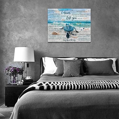 Морска Костенурка Стенно изкуство никога Не е напускал Теб Декор на Платно Запомнящи се подаръци Разходка Костенурки на плажа