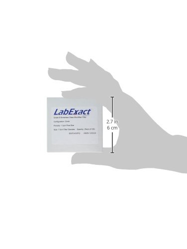LabExact 1200224 Стъклен филтър от микрофибър клас В, боросиликатное стъкло, без халки, 1,0 хм, 7,0 см (опаковка