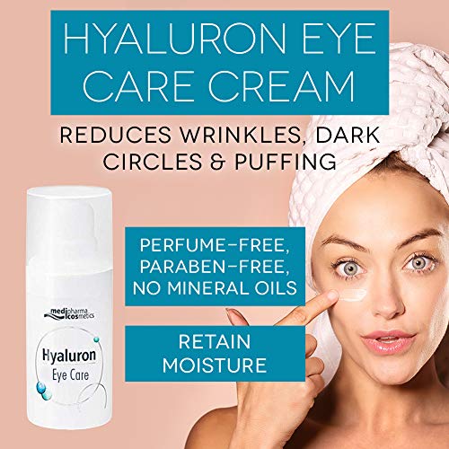 Крем за грижа за кожата около очите Medipharma Cosmetics Hyaluron - Намалява бръчките, тъмните кръгове и Подпухналостта