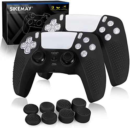 SIKEMAY [2] Калъф за контролера PS5 с противоскользящим дебела силиконов защитен калъф, перфектно Съвместим с контролер Playstation 5 Dualsense, с 8 главни букви за улавяне на палец?