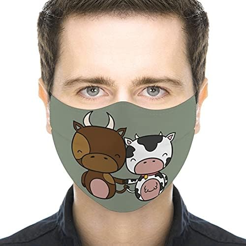 Моден многократна употреба моющийся работно облекло маска за прах устата покрива принт сладък карикатура крави храни