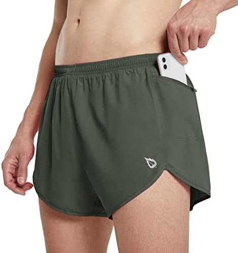 Мъжки спортни къси панталони BALEAF 3 За джогинг, Спортен Подплата, 2 джоба с ципове, бързо съхнещи