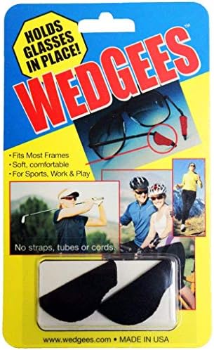 Wedgees 2 Двойки Фиксаторов за очила и за притежателите на точки (Черен спортен)