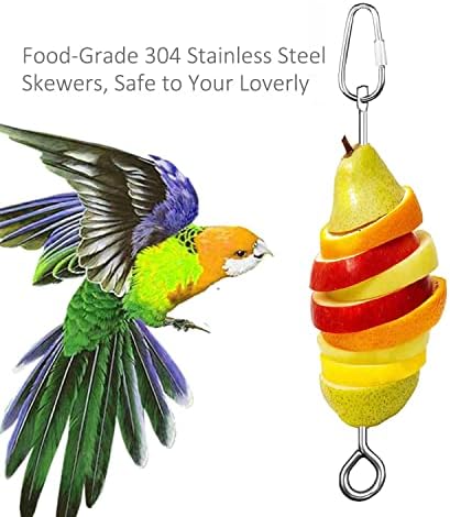 Птичья Клетка за употреба За Хранене на Папагал Плодове Зеленчуци на Шиш Ясла за клетка за Клетките на Ясла Играчка