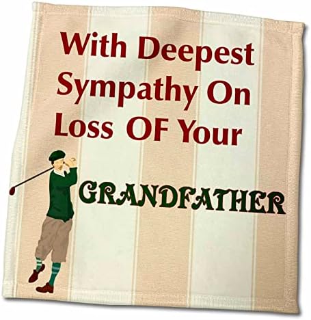 3dRose Florene Sympathy - Изображение на най-дълбокото съчувствие към дядо си - Кърпи (twl-243629-1)