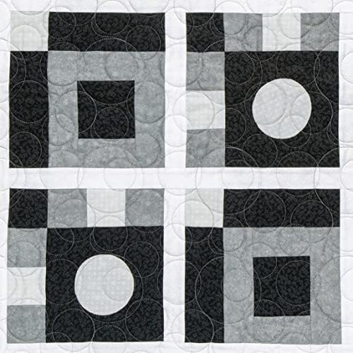 Комплект за стеганого одеяла със свързващи нишки, настолна пътека (28 x 46), скрити форми