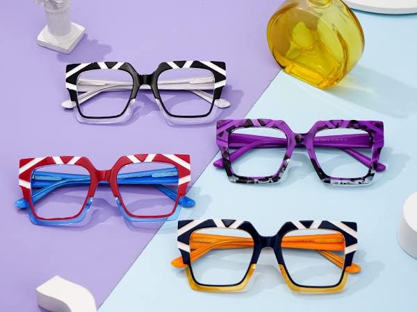 Очила Рамка за Котешки Очи VOOGLAM, Блокиране на Синя Светлина, Черни Модни Очила за Жени, които Предпазват от Пренапрежение