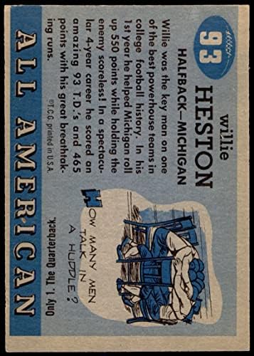 1955 Топпс 93 Уили Хестън (Футболна карта), БИВШ играч на Мичиган