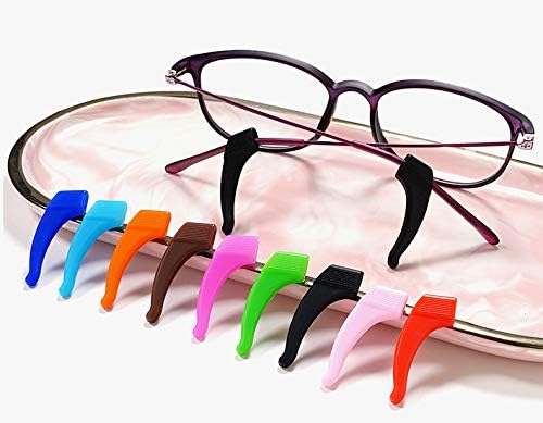 4 Чифта Меки Противоскользящих силиконови Притежателите на Премиум-клас за ушни куки за Очила (Прозрачни)