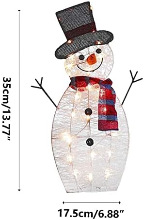 Guolarizi 2022 Коледно Осветление Снежен човек Външно Украса на Двора, 20 Светлини Предварително Свети Снежен човек Дом с
