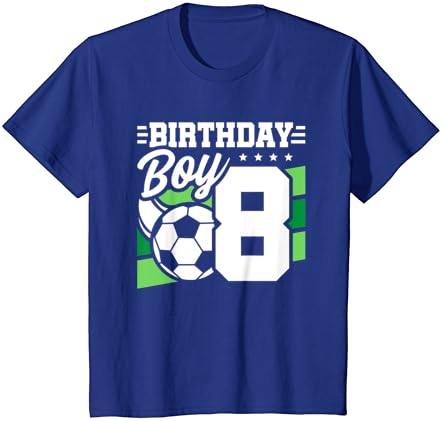 Детски футболен Рожден ден - 8-Годишно Момче - Тениска на 8-ия Рожден ден