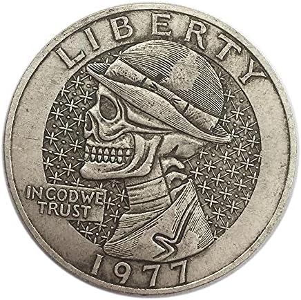 Щампована Творческа американска Монета от 1977 г. 骷髅 Мемориал Монета Micro CollectionCoin Collection Възпоменателна