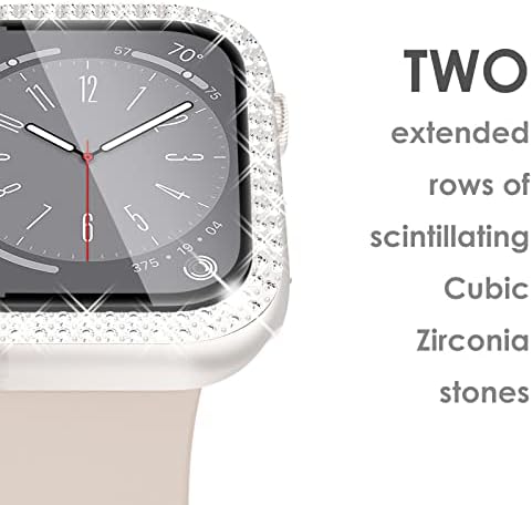 Калъф Surace 45 мм, Съвместим за Apple Watch 8 и 7, калъф с пайети, защитен калъф с бриллиантовым броня, Замяна за Apple
