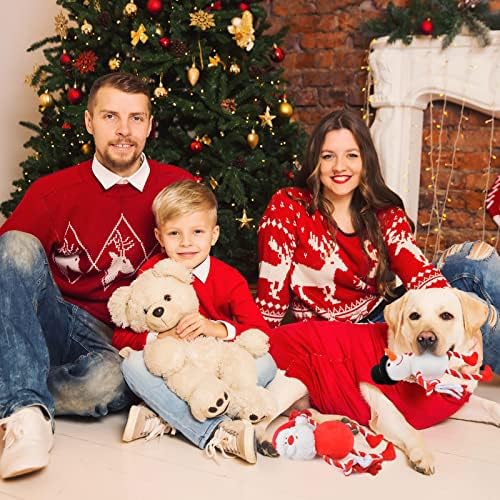 Fasezoomit Коледни Писклив Играчки за Кучета, 2 Опаковки Прекрасни плюшени Играчки за кучета за Подарък Домашен