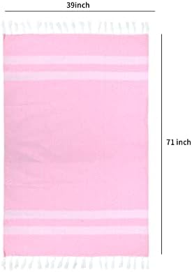 Турското Плажна Кърпа NakedCloud с чанта за съхранение 39x71 Инча, Быстросохнущее Памучно Кърпа с Диамант Переплетением, Одеало