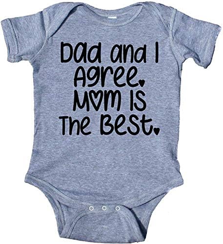 GKrepps Татко и аз съм съгласен, че мама е най-доброто детско Боди за новородени бебета, дрехи за деца, Крипер