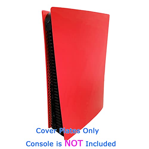 Новост за PS5, обичай Лицеви панели, подмяна на червения цвят, съвместими с игрови конзоли PlayStation 5 Disc Edition, Допълнителни мат Прахозащитен Защитни капаци за панела Нап?