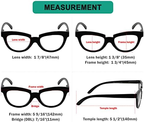 Eyekepper Спестете 10% на 5 опаковки женски ретро очила за четене в голям размер, и 5 опаковки ридеров Half Moon