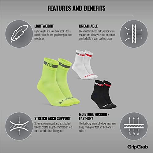 GripGrab Класически Летни Чорапи за Колоездене Обичайното Намаляване, Единични и Многопластов Велосипедни Чорапи