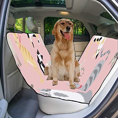 ENEVOTX Калъф за седалка кучета По Поръчка, Честит Дизайн, Модни Красиви Калъфи за автомобилни седалки с Принтом за Кучета,