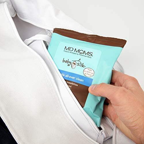 Бебешки кърпички от MD Moms – Хипоалергенни Почистване кърпички за чувствителна кожа, приемани при Екзема (Пътна чанта 12 карата)