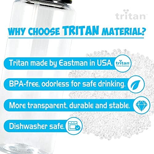 Скъпа Бутилка за вода за ученици и момичета, Tritan, не СЪДЪРЖА BPA, Фланец, лесно Моющийся и с дръжка за