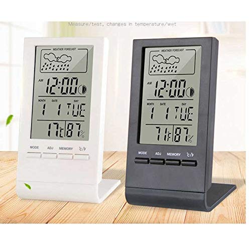 WXYNHHD Мини Цифров Термометър, Влагомер за Измерване на температурата и влажността в помещението Сензор Часовник