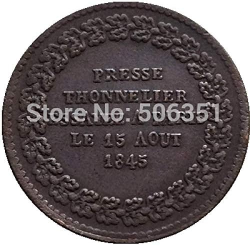 Монета на повикване Руски Медни Монети 1845 Копие на 23 мм COPYSouvenir Новост Монета, Монета Подарък Колекция